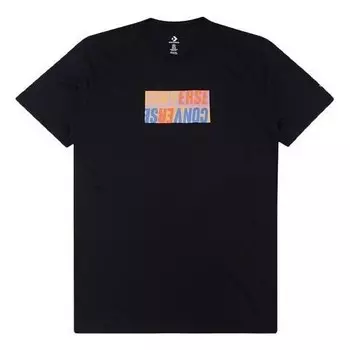 Футболка reverse box tee 'black' Converse, черный