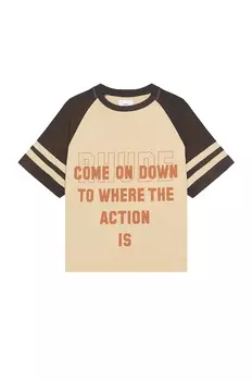 Футболка Rhude Action Raglan, цвет Khaki & Black
