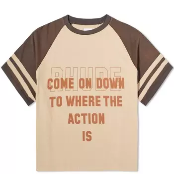 Футболка Rhude Action реглан, хаки