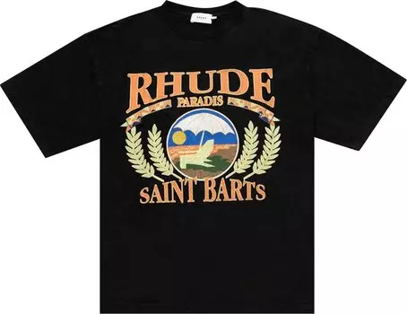 Футболка Rhude Beach Chair Tee 'Black', черный