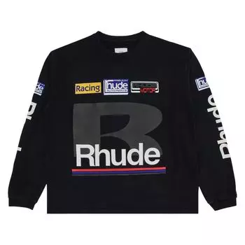 Футболка Rhude Petrol Patch Long-Sleeve Tee 'Vintage Black', черный