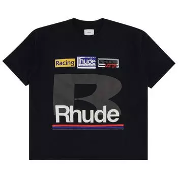 Футболка Rhude Petrol Patch Tee 'Vintage Black', черный