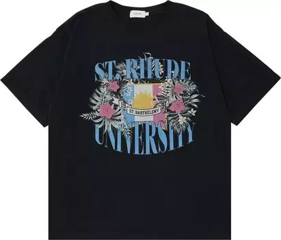 Футболка Rhude St. Rhude University Tee 'Vintage Black', черный