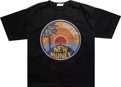 Футболка Rhude Sunset T-Shirt 'Vintage Black', черный