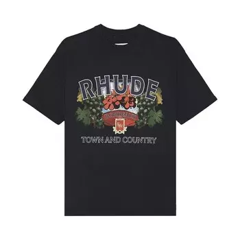 Футболка Rhude Town And Country Tee Vintage Black, черный