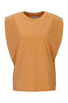 Футболка Rich & Royal Rundhals Striped Lurex Top, оранжевый