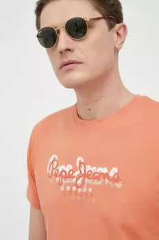 Футболка Richme из хлопка Pepe Jeans, оранжевый
