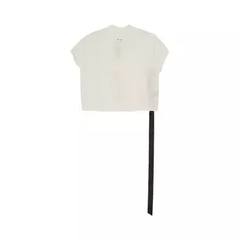 Футболка Rick Owens DRKSHDW Cropped Small Level T-Shirt 'Milk', белый