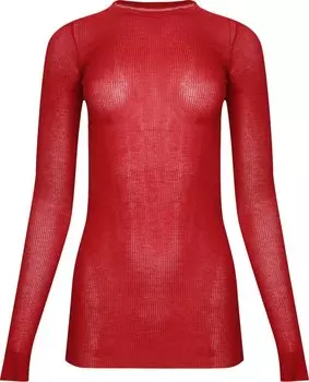 Футболка Rick Owens Long-Sleeve Rib 'Cardinal Red', красный