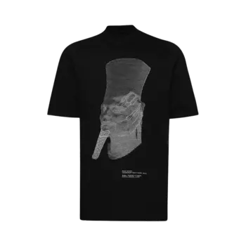 Футболка Rick Owens Ron Jumbo 'Black/Pearl', черный