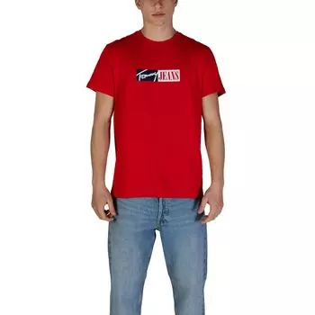 Футболка Rigenerato из красного хлопка Tommy Jeans