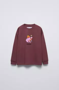 Футболка рикардо-каволо ZARA, цвет aubergine
