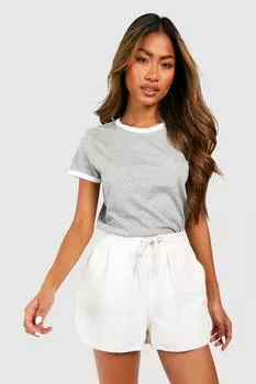 Футболка рингер Boohoo, серый