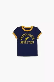 Футболка Ringer для девочек Fairhaven Athletics Forever 21, нави