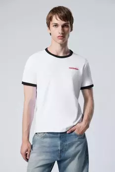 Футболка Ringer с изображением доллара Weekday, белый