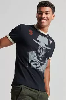 Футболка Ringspun Allstars BG с принтом Superdry, черный