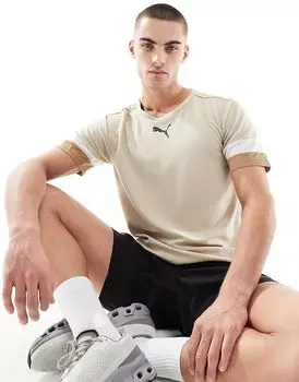 Футболка Rise Football бежевого цвета Puma