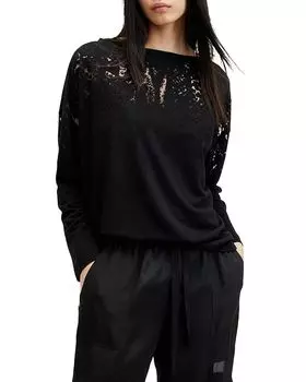 Футболка Рита Снейк ALLSAINTS, черный