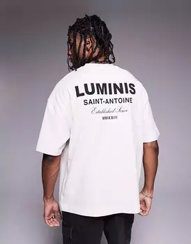 Футболка River Island Luminis oversize цвета экрю