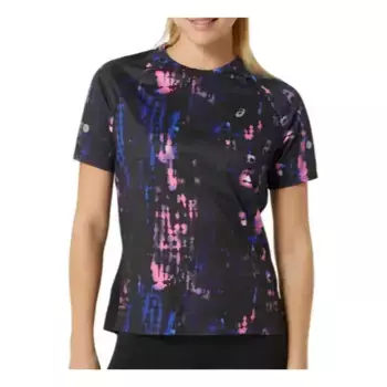 Футболка road lite-show t-shirt 'black magenta' Asics, черный