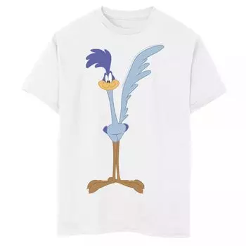 Футболка Road Runner с простым портретом и рисунком Looney Tunes для мальчиков 8–20 лет Licensed Character