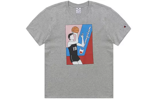 Футболка Rochester унисекс светло-серая Champion, серый