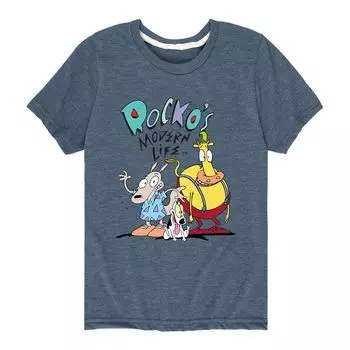Футболка Rocko's Life с рисунком Rocko's Life для мальчиков 8–20 лет Nickelodeon