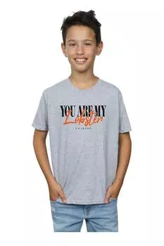 Футболка «Родственные души» с лобстером Friends, серый