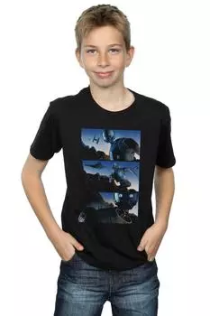 Футболка Rogue One K-2SO с комиксами Star Wars, черный