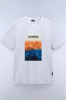 Футболка Rollin с коротким рукавом 100% хлопок Napapijri, белый