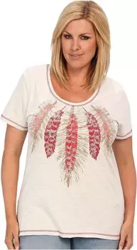 Футболка Roper Plus Size 9056 Milange Heather Jersey Tee, белый