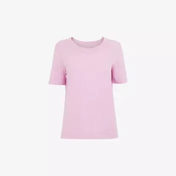 Футболка Rosa из хлопкового джерси с двойной отделкой Whistles, сиреневый