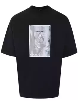 Футболка Roses Tulle Roberto Cavalli, черный