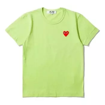 Футболка round neck short sleeve tee 'green' Comme Des Garcons Play, зеленый
