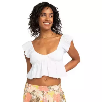 Футболка Roxy Brisa Woven Top, бежевый