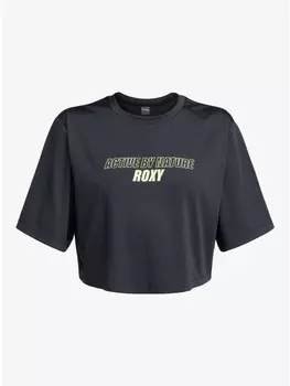 Футболка Roxy Funktions T-Shirt Bauchfrei Beach Bound, черный