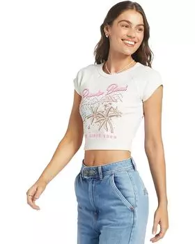 Футболка Roxy Paradise Bound Cropped, цвет Egret