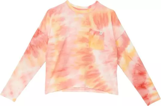 Футболка Roxy Sunshine Spirit Long Sleeve T-Shirt, цвет Peach Bud Spiral Tie-Dye
