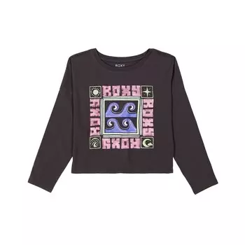 Футболка Roxy Wave с длинными рукавами для девочек 7–16 лет, черный