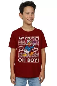 Футболка «Рождественская ярмарка с Дональдом Даком» Disney, красный