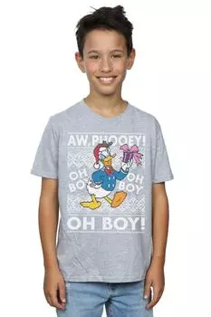 Футболка «Рождественская ярмарка с Дональдом Даком» Disney, серый