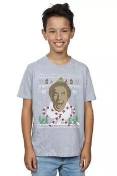 Футболка «Рождественская ярмарка с островом» Elf, серый