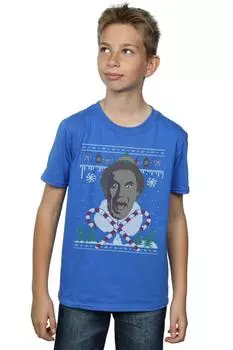 Футболка «Рождественская ярмарка с островом» Elf, синий