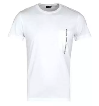 Футболка рубиновая мужская Diesel, белый