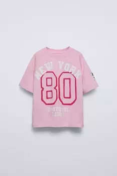 Футболка Rugby Spray ZARA, розовый