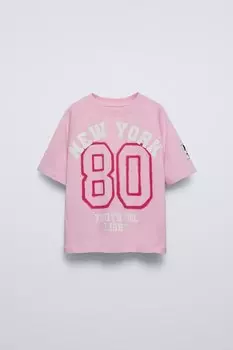 Футболка Rugby Spray ZARA, розовый