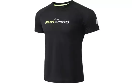 Футболка Running Collection мужская черная Lining, черный