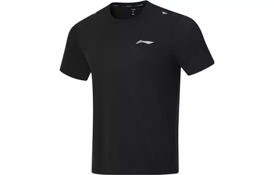 Футболка Running Collection мужская черная Lining, черный