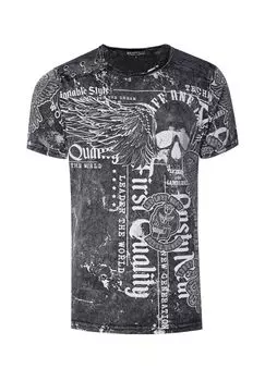 Футболка Rusty Neal с принтом по всей поверхности RUSTY NEAL, черный