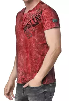 Футболка Rusty Neal в классном поношенном дизайне, красный